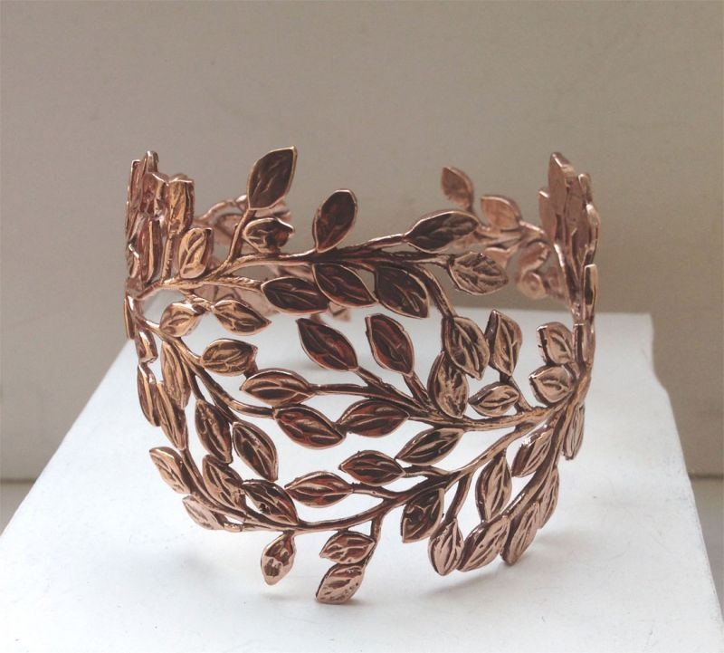 pulsera ancha brazalete de hojas d enucca joyas sevilla para invitas boda fiesta online